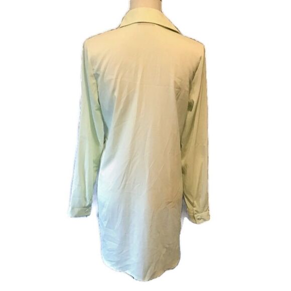 TopShop Womens Mint Green Button Down Front Minnie Mouse Graphic Blouse Medium - Picture 4 of 9